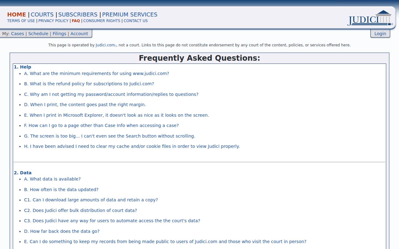 Judici coverage help for Edgar County electronic case records