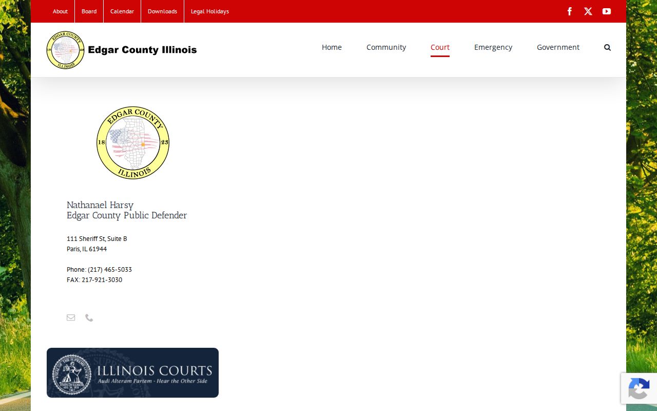 Edgar County Public Defender official office page